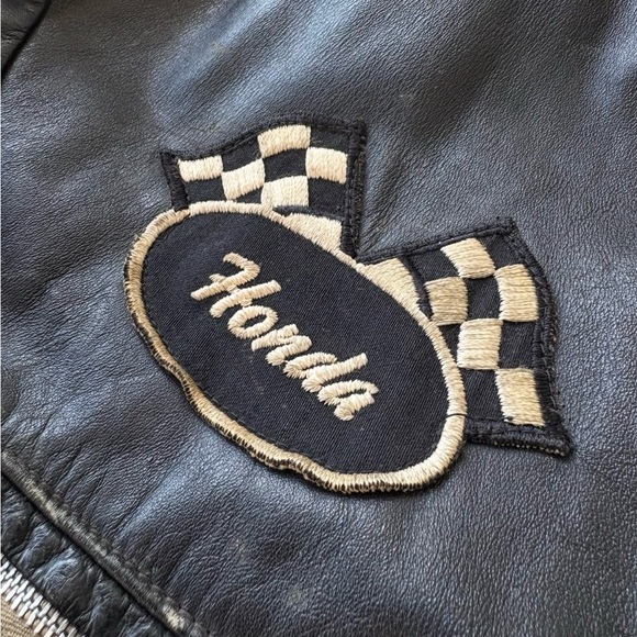 Vintage 70s Cafe Racer Leather Motorcycle Jacket - Picture 5 of 12